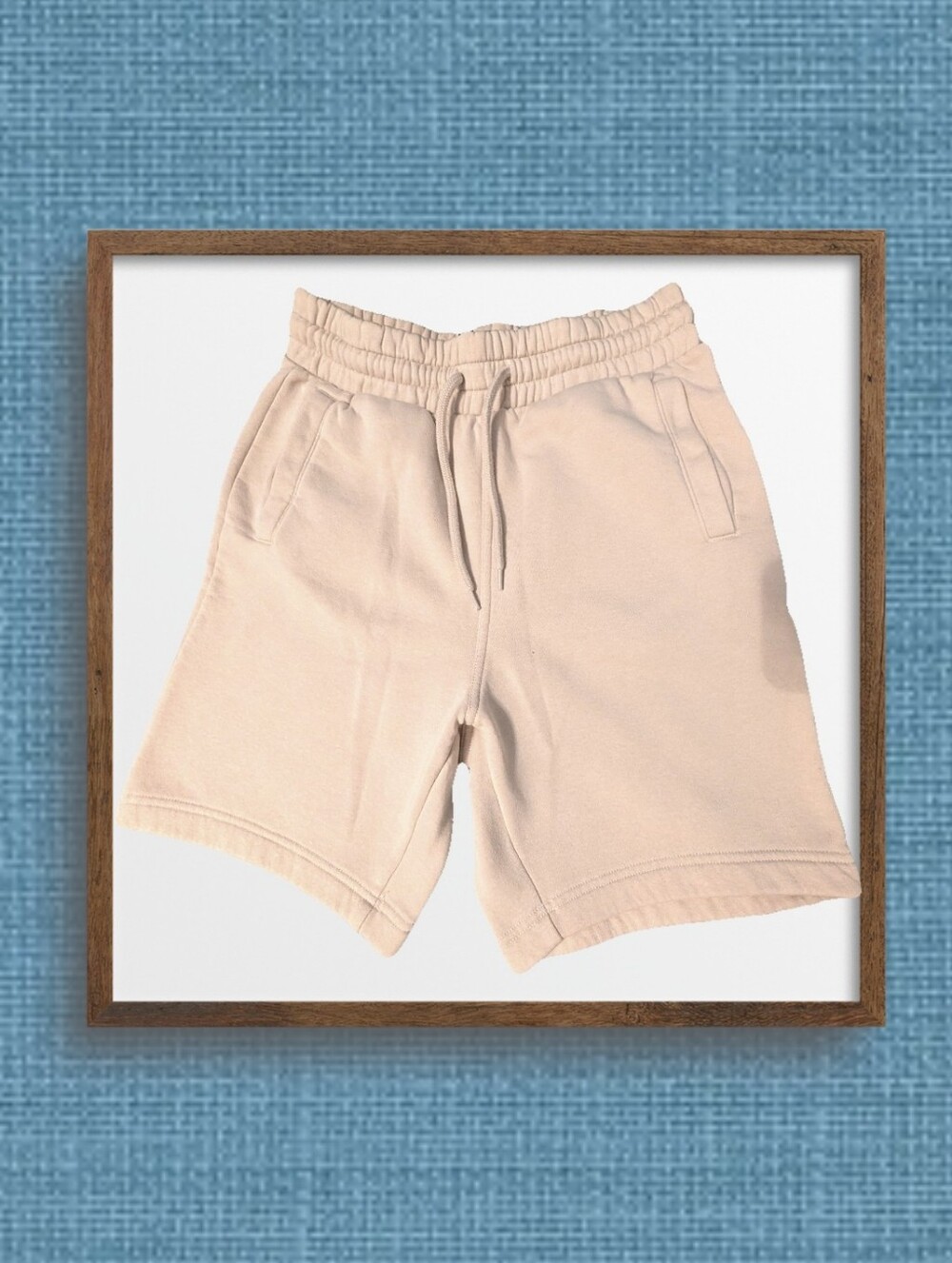 Men's H&M Beige Drawstring Fleece Sweat Shorts Size Small